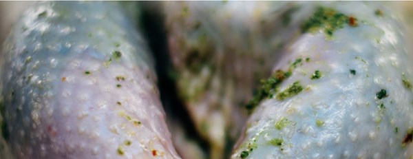 Hot green chutney-roasted chicken
