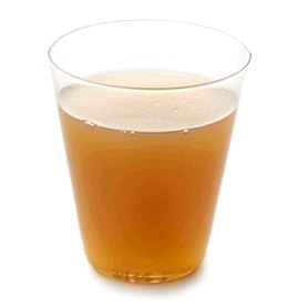 Hot green tea with cider