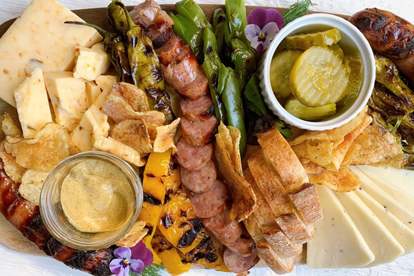 Hot grill summer cheese plate