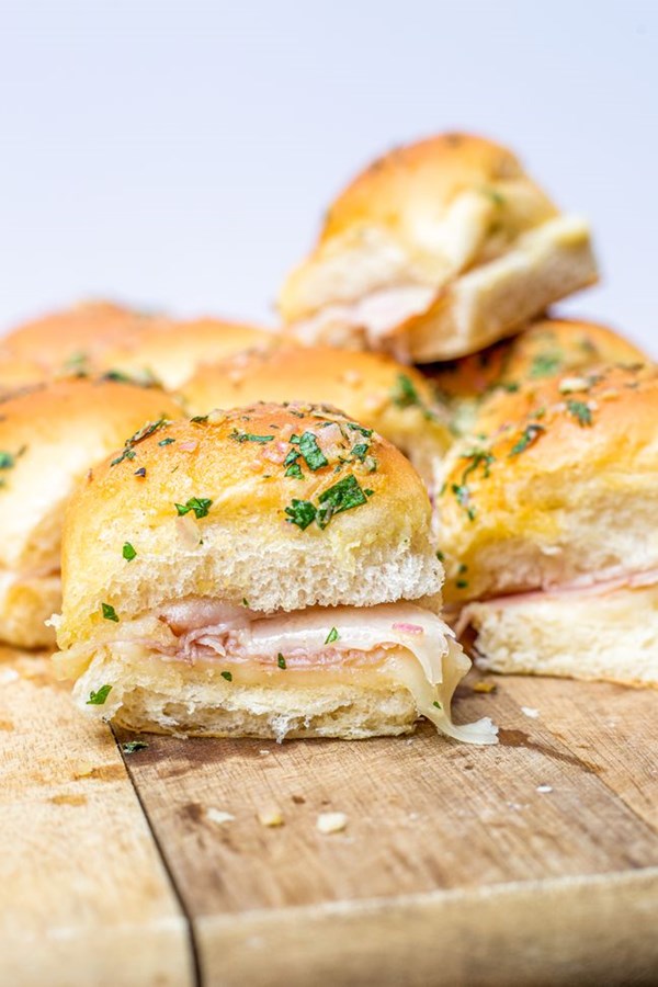 Hot ham and cheese sliders 