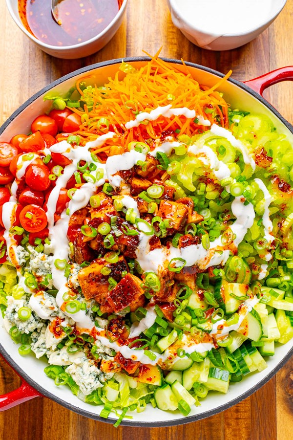 Hot honey Buffalo chicken salad