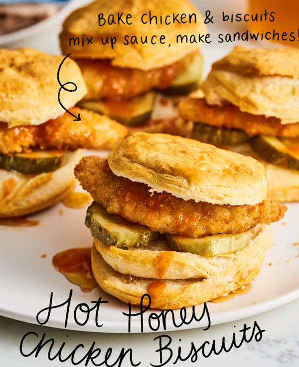 Hot honey chicken biscuits