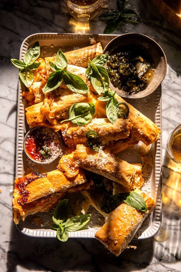 Hot honey mozzarella sticks