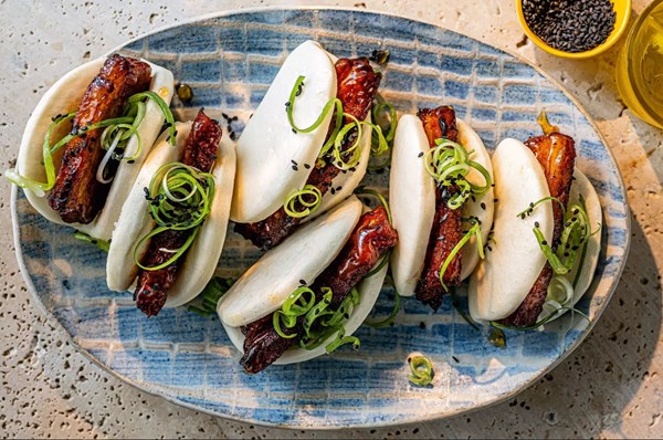 Hot honey pork bao