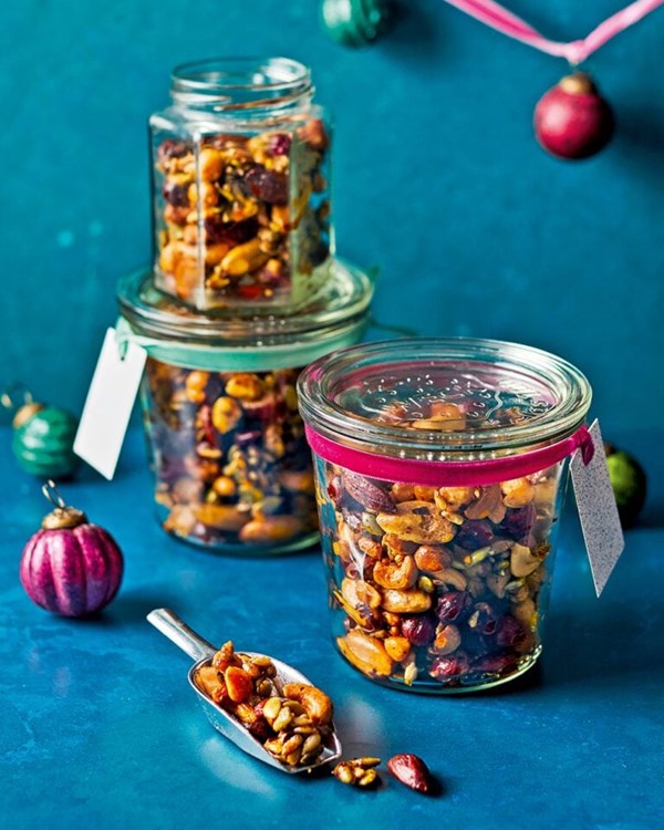 Hot honey smoked nuts 