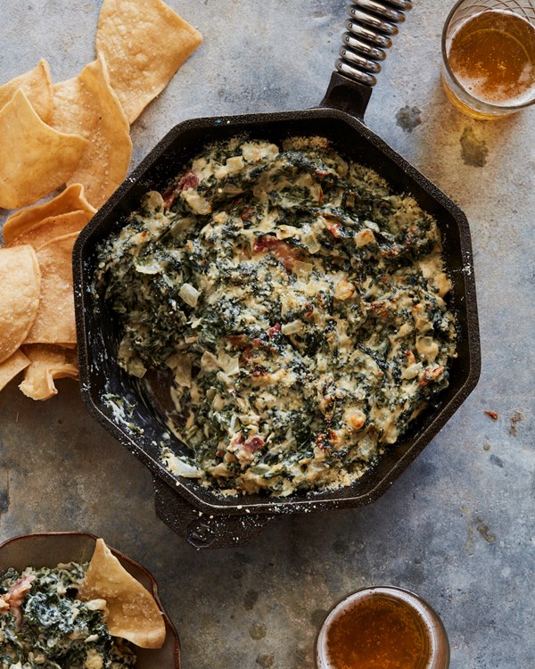 Hot kale and bacon dip
