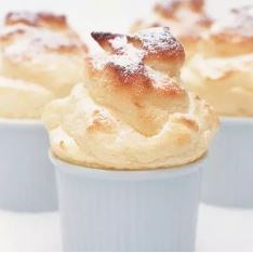 Hot lemon curd soufflés