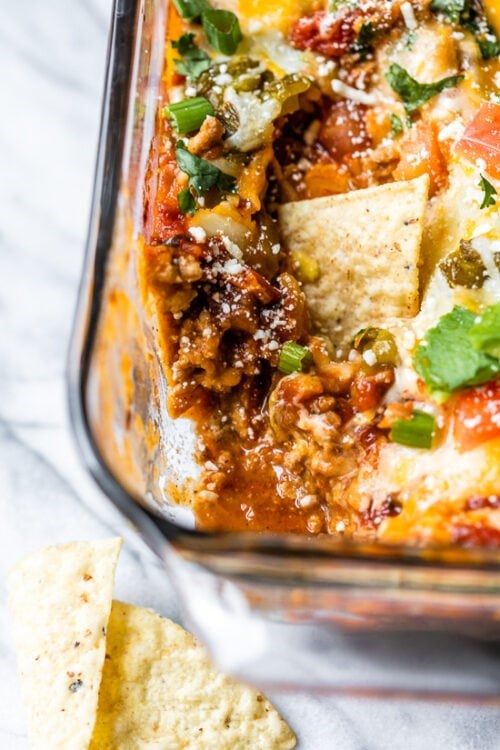 Hot Mexican layer dip