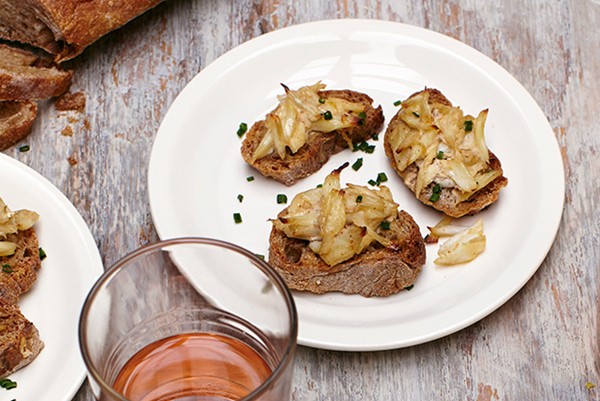 Hot miso crab toast