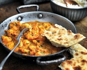 Hot Punjabi king prawn curry