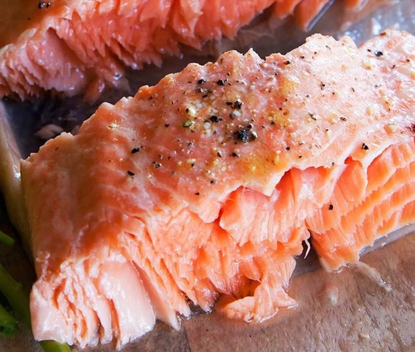 Hot-roasted salmon