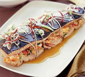 Hot salmon parcel