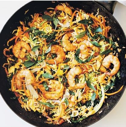 Hot sauce prawn fried rice