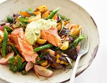 Hot smoked Ōra king salmon with avocado Bearnaise