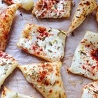 Hot smoked paprika, fennel and labneh pastries
