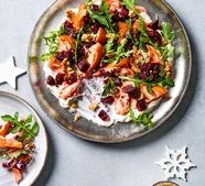Hot smoked salmon & beetroot platter