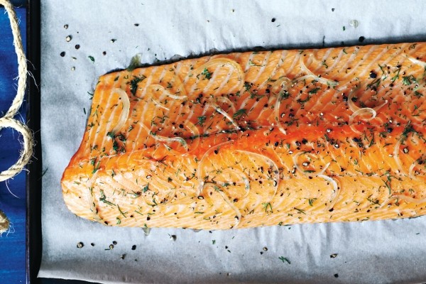 Hot-smoked salmon