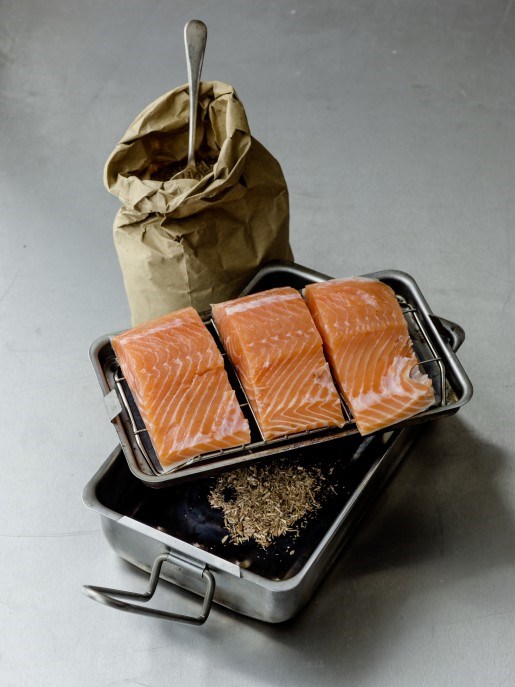 Hot smoked salmon
