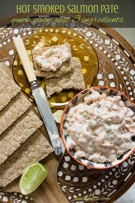 Hot smoked salmon paté