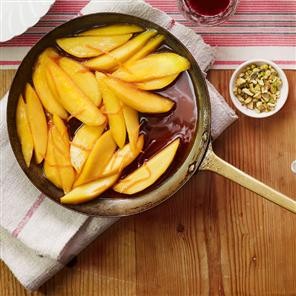 Hot toffee mangoes