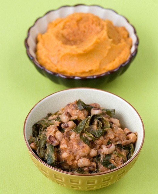 Hottie black-eyed peas and greens
