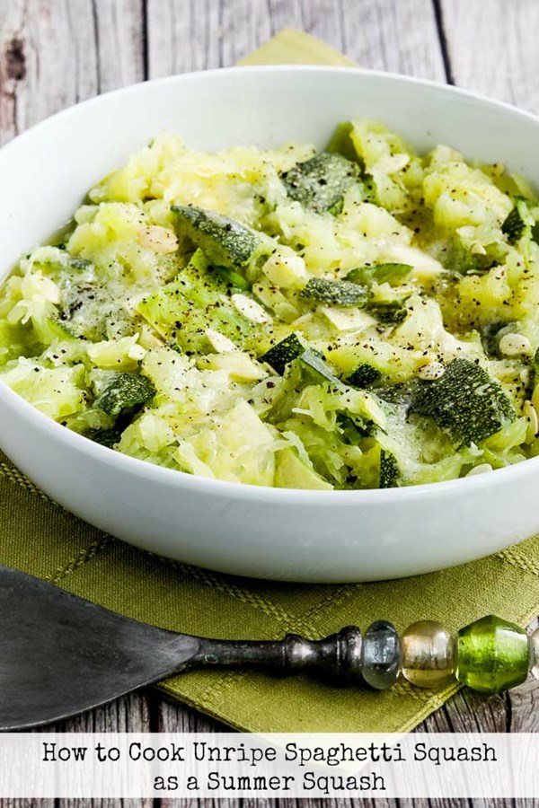 How to cook unripe spaghetti squash as a summer squash