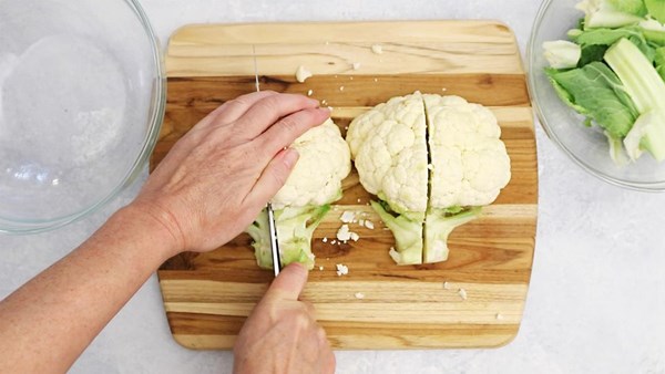 How to cut and core cauliflower
