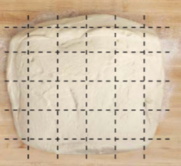 How to divide dough for a particular shape