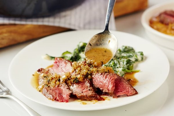 How to make a pan sauce from steak drippings
