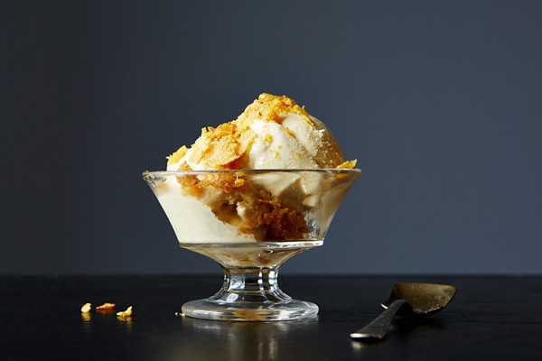 How to make cereal milk ice cream (with corn flake brittle)