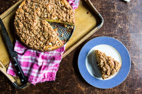 How to make cherry almond crumb cake