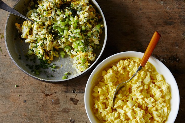 How to make egg salad without a recipe-two very different ways