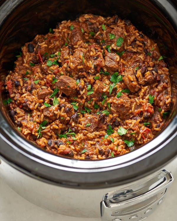 How to make slow cooker steak burrito bowls