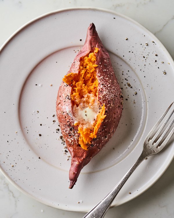 How to microwave a sweet potato 
