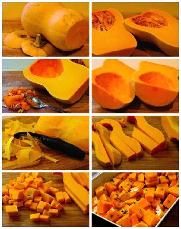 How to peel and cut up a butternut squash