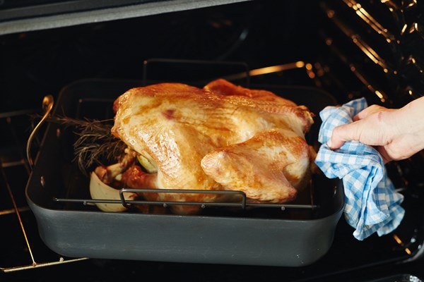 How to roast a turkey upside down