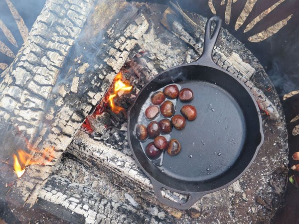 How to roast chestnuts over an open fire