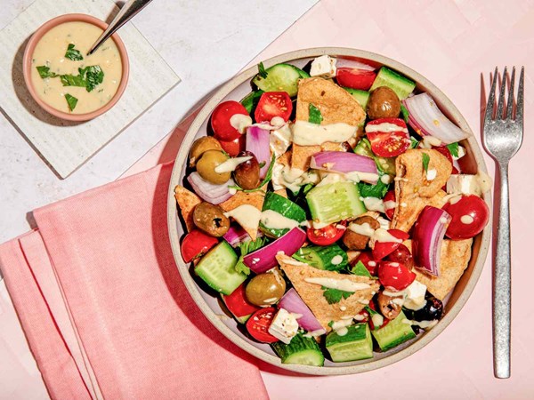 How to turn hummus into a salad dressing 