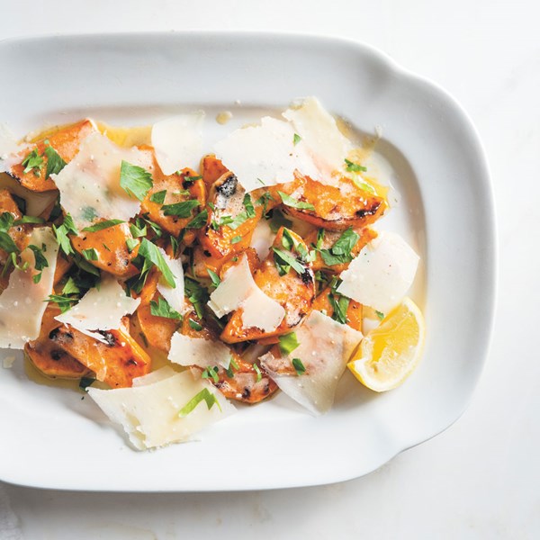 Hubbard squash with Parmesan and brown butter