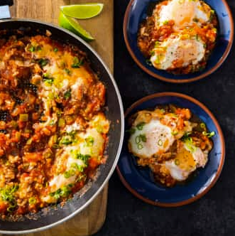 Huevos rancheros for two