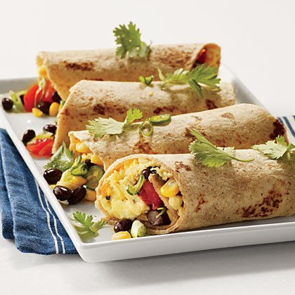 Huevos rancheros wraps