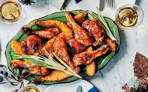 Huli-huli roast chicken and pineapple
