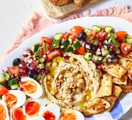 Hummus & halloumi brunch board