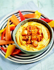 Hummus with roasted butternut squash