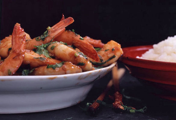Hunan hot-and-spicy shrimp