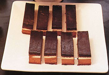 Hungarian chocolate mousse cake bars