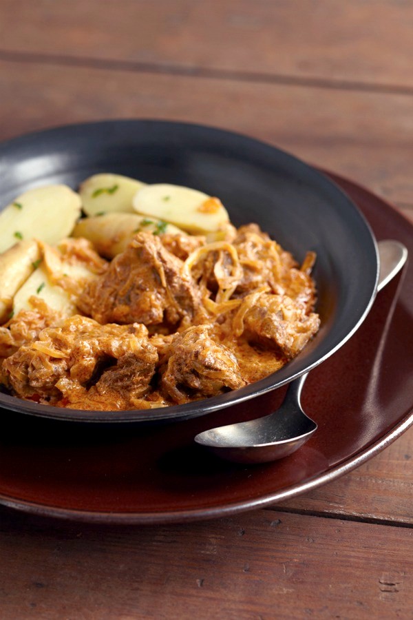 Hungarian goulash with sauerkraut