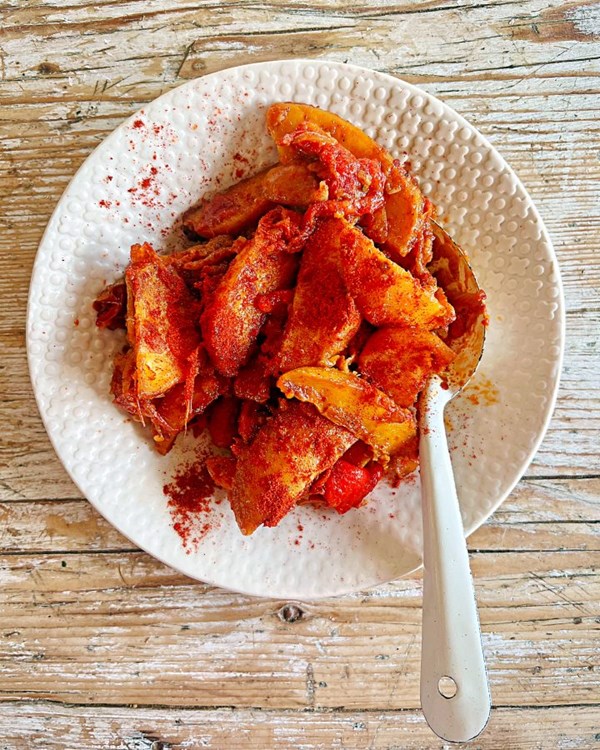 Hungarian potato and paprika stew
