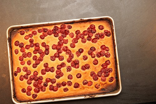 Hungarian sour cherry cake