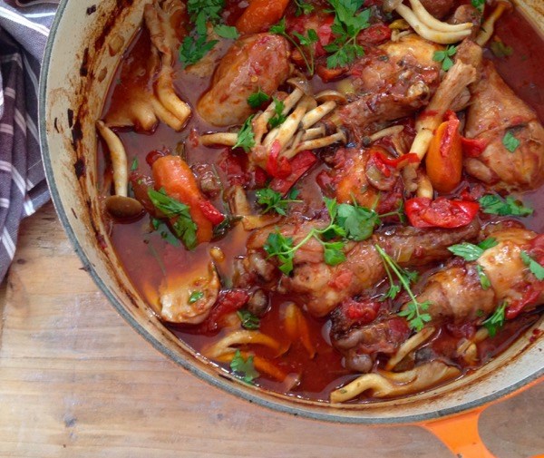Hunter-style chicken (Italian chicken cacciatore)
